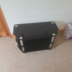 Black Glass Tv Stand
