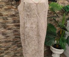 Jacques Vert Elegant pencil cream gold occasion  dress size 20 Postage included