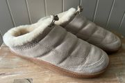 Women Clarks slippers Mules with genuine fur lining size UK6D