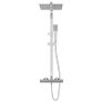 Dual Head Shower Set with Thermostat Stainless Steel Image 5