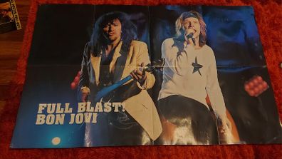 Large vintage Full Blast Bon Jovi poster