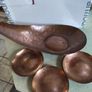 Handmade Copper Holder With 3 Copper Remkins. Image 2
