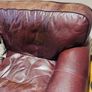 Brown leather sofa and arm chair Image 3