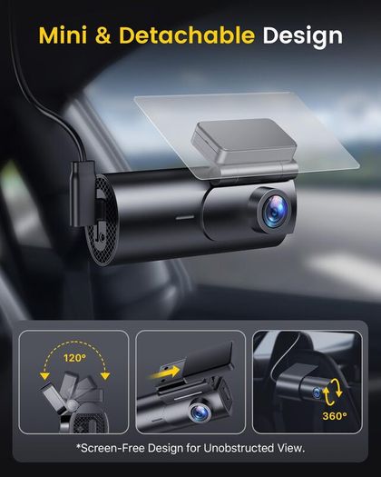 GKU 4K Dash Cam Front and Rear, 5GHz WiFi Dashcam with 64GB SD Card, Dual Car Camera Dash Cam with Parking Monitor, Night Vision, WDR, 170 Wide Angle, G-Sensor, Loop Recording, APP Control, Max 256GB