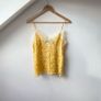 The Kooples Sunrise Yellow Floral 100% Silk Lace Camisole Top XS Image 2