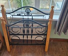 Solid Single Bed and Mattress