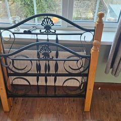 Solid Single Bed and Mattress