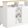 Kitchen island with bar table portable Image 4