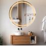 LED Bathroom Wall Mirror with LED Lights - 800mm Round Anti-Fog Vanity Mirror Image 2