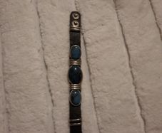 leather and turquoise stone bracelet