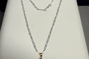 Infinity necklace 2 tone 18 k gold