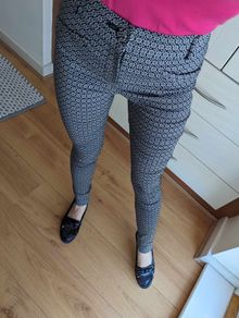 trausers , Women's casual pants, Primark, viscose, size 38 Slim Fit Patterned trousers, elegant pants