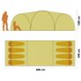 Camping Igloo Tent 650x240x190 cm 8 Person Yellow Image 3
