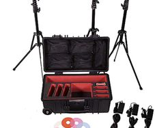 Rotolight NEO II - 3 LIGHT KIT with a hard case and Elinchrom HSS Transmitter