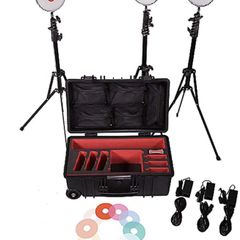 Rotolight NEO II - 3 LIGHT KIT with a hard case and Elinchrom HSS Transmitter
