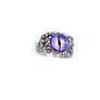 Punk style purple dragon eye silver ring Image 6