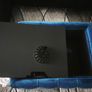 Small Rectangle Navy Velvet Ottoman Coffee Table Image 5