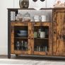 Sideboard Kitchen Cabinet Storage Cabinet with 3 Doors for Living Room Kitchen Dining Room 110 x 33 x 75 cm Image 5