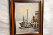 Vintage W. Jones Maritime Oil Paiting