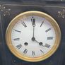 Large Antique Slate Clock With Bell 19th Century Clocks Image 5