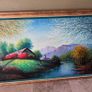 Large Vintage Peruvian Landscape Oil Painting 1993 - Ancash - Signed Angel Rodriguez - Framed Image 6