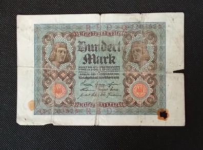 Germany - One Hundred Mark Banknote: Berlin 1920