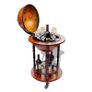 Globe Bar Wine Stand Eucalyptus Wood Image 6