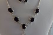 Gemstone Necklace &amp; Earrings Set