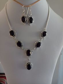 Gemstone Necklace & Earrings Set