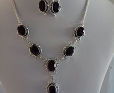 Gemstone Necklace & Earrings Set