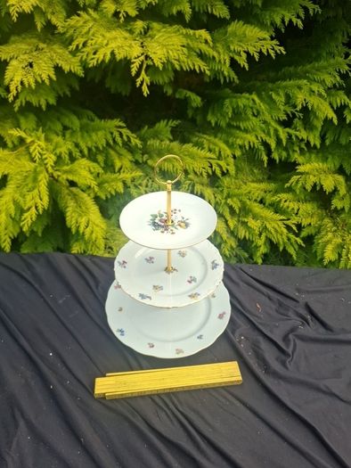 Floral china cake stand postage possible