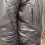 Leather Biker Jacket: Size Medium. Image 8