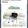 Barrel Charcoal BBQ Grill Smoker Black with cover Image 4