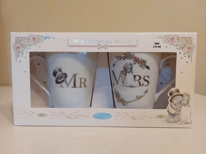 Wedding Mr & Mrs double Mug Set Me to you Tatty Teddy new & boxed