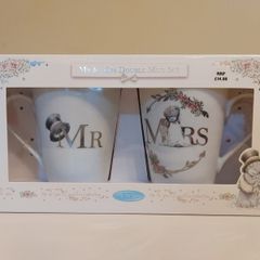Wedding Mr & Mrs double Mug Set Me to you Tatty Teddy new & boxed