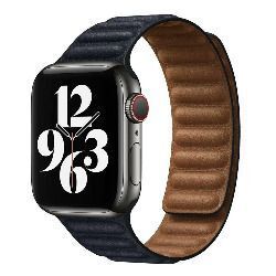 Apple Watch Strap 41mm Leather Link M/L Midnight