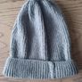 Lemon Light gray ribbed knit beanie Image 3