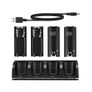Nintendo Wii Remote Controller QUAD Charging Dock Charge Station with Batteries Black Image 6