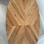 For Sale Ellipse Oval Rustic Oak Coffee Table (250) Image 3