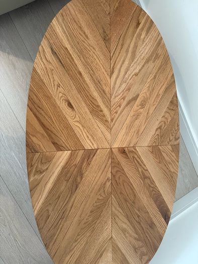 For Sale Ellipse Oval Rustic Oak Coffee Table (250)