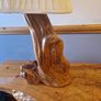 irish bog oak table lamp and mirror Image 2
