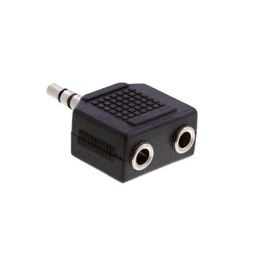 New 3.5 mm Male Jack to 2 x Jack Socket Splitter Adapter