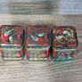 oriental asian vintage X3 empty tea tin set container collectables Image 5