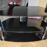 Television Stand Black Glass Image 2