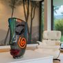 XL Vase Glass Murano Style Glass Vase Face Antique Colourful 30 cm Image 3