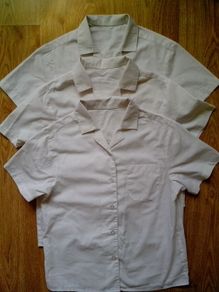 White School Shirts.  Age 7-8