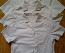 White School Shirts.  Age 7-8