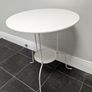 White Decorative Round Side Table Image 2