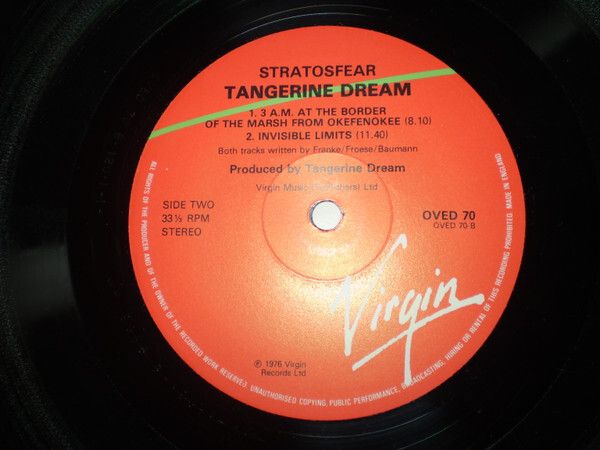 Tangerine Dream  Stratosfear
