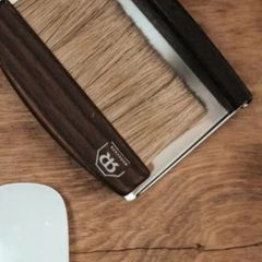 Table Brush & Tray in Beechwood or Thermowood